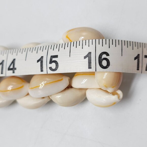 Cowrie Shell Necklace 30 Inch Bohemian Style No Clasp Hawaiian - Picture 5 of 5